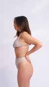 Adriana Bedazzled High Waist Bottoms Latte