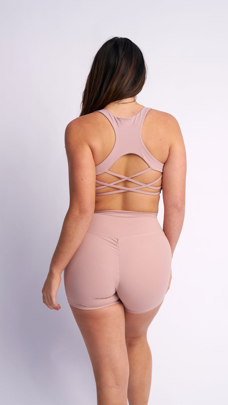 Scrunch Bike Shorts Taupe