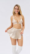 Free Flow Christmas Skirt Gold