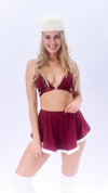 Follow Me Christmas Bra Wine