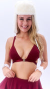 Follow Me Christmas Bra Wine