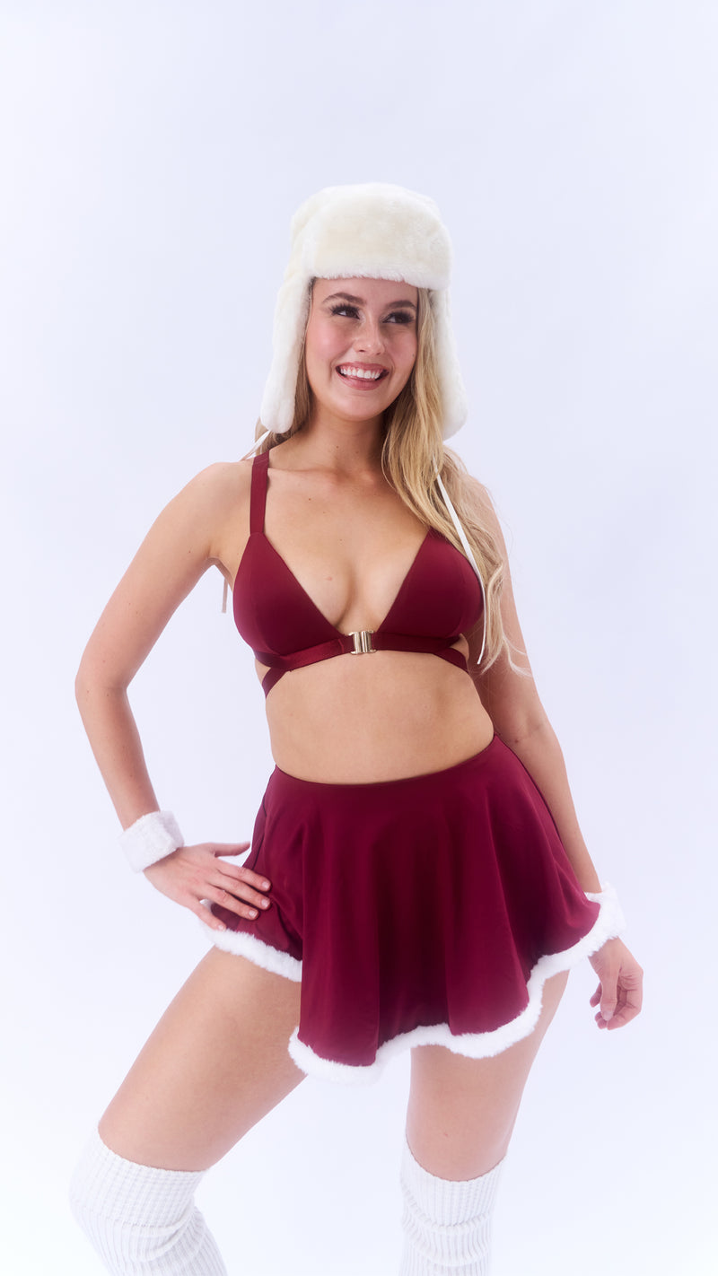 Follow Me Christmas Bra Wine