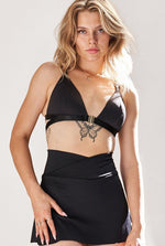 Dakota Tennis Skirt - A Line High Waist Skort Recycled Black