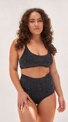 High Waist Shorts - Basic Scrunch Shorts Crystal Black