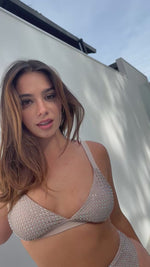 Adriana Bedazzled Top Latte