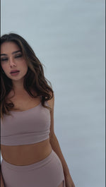 Lure You High Waist Garter Shorts Taupe