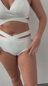 Fallon Top - Cross Over High Support Top Recycled White
