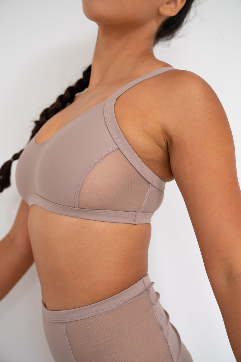Gigi Top - Mesh Pannelled Top Recycled