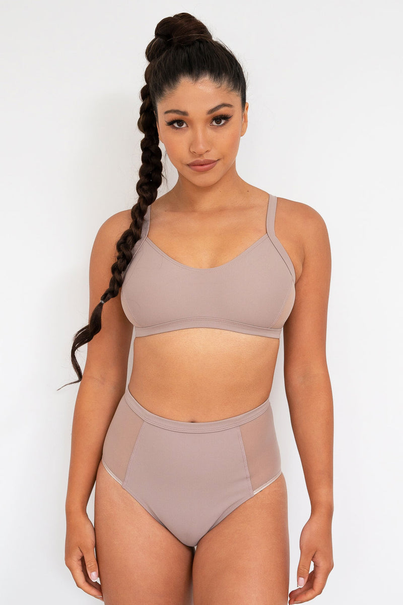 Gigi Top - Mesh Pannelled Top Recycled