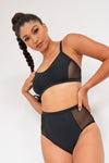 Gigi Top - Mesh Pannelled Top Recycled