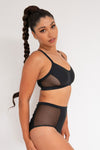 Gigi Top - Mesh Pannelled Top Recycled