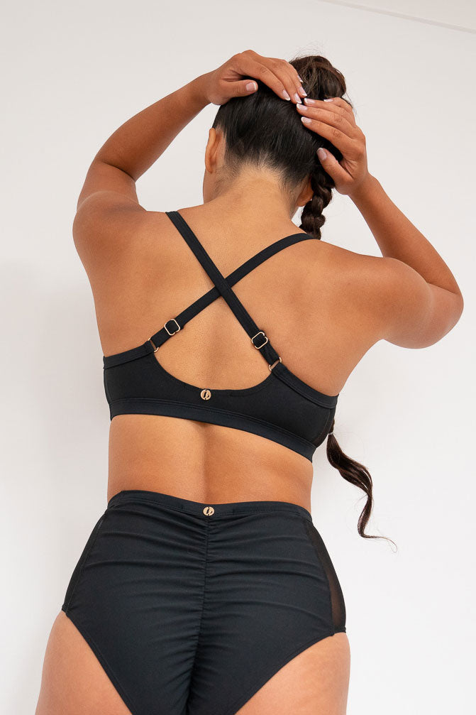 Gigi Top - Mesh Pannelled Top Recycled
