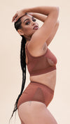 Leah High Waist - Shaping Breathable Bottoms Recycled Choco