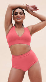 Courtney Top - V Neck Cut Out Top Recycled Watermelon