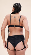 Lily Bra - Strappy Criss Cross Triangle Bra Black